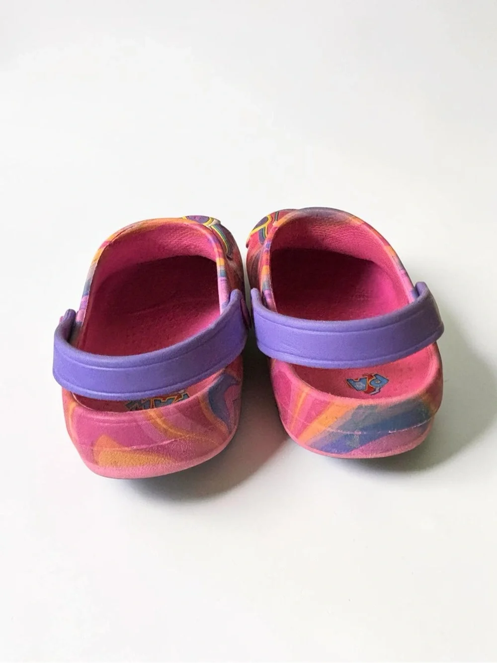 Paw Patrol Skye Everest Girls Clogs Size 9/10 Pink Purple Rainbow Tie Dye shoes